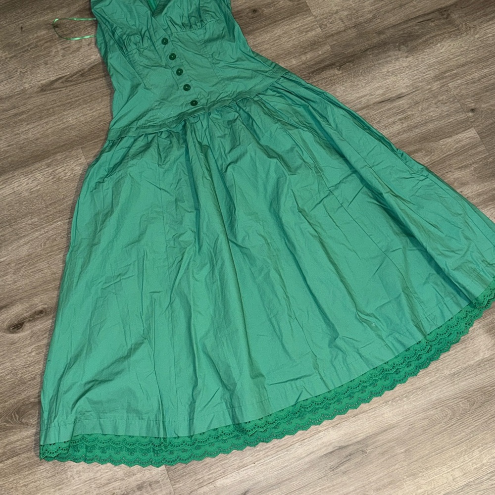 Maeve halter v neck drop waist midi dress - Picture 10 of 14